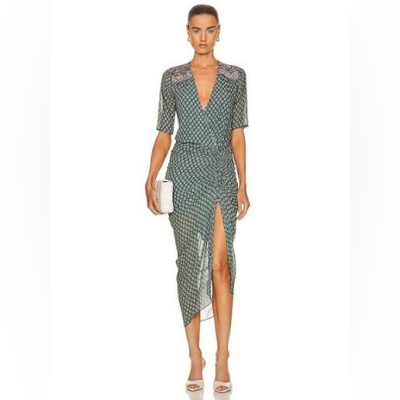 Veronica Beard Dresses & Skirts - Veronica Beard Mariposa Paisley Ruched Surplus Maxi Dress - Size 00 - NWT